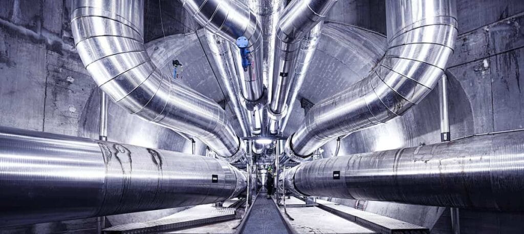 decarbonized clean heat district heating pipes